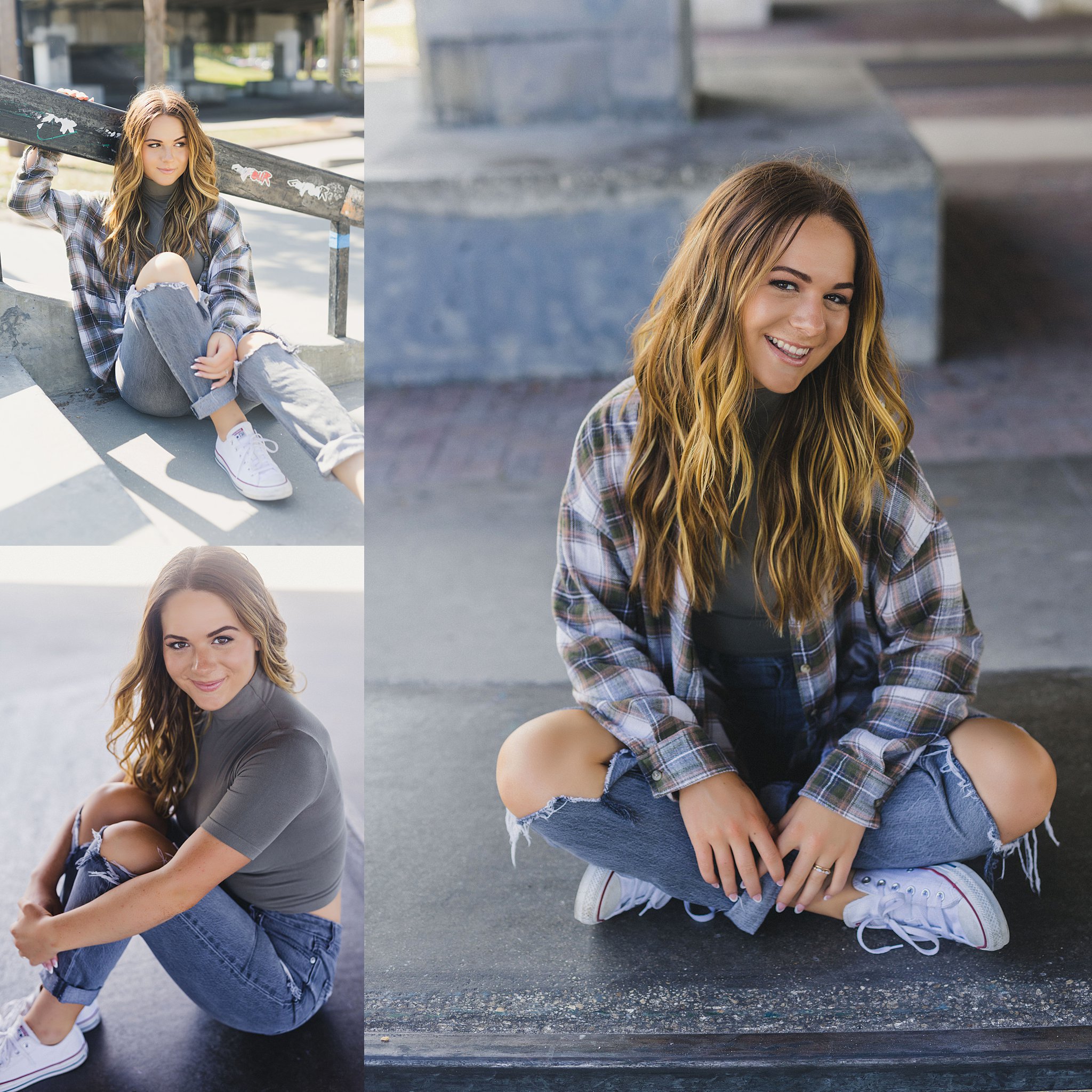 flannel and jeans grad photos. Roohi photography. 