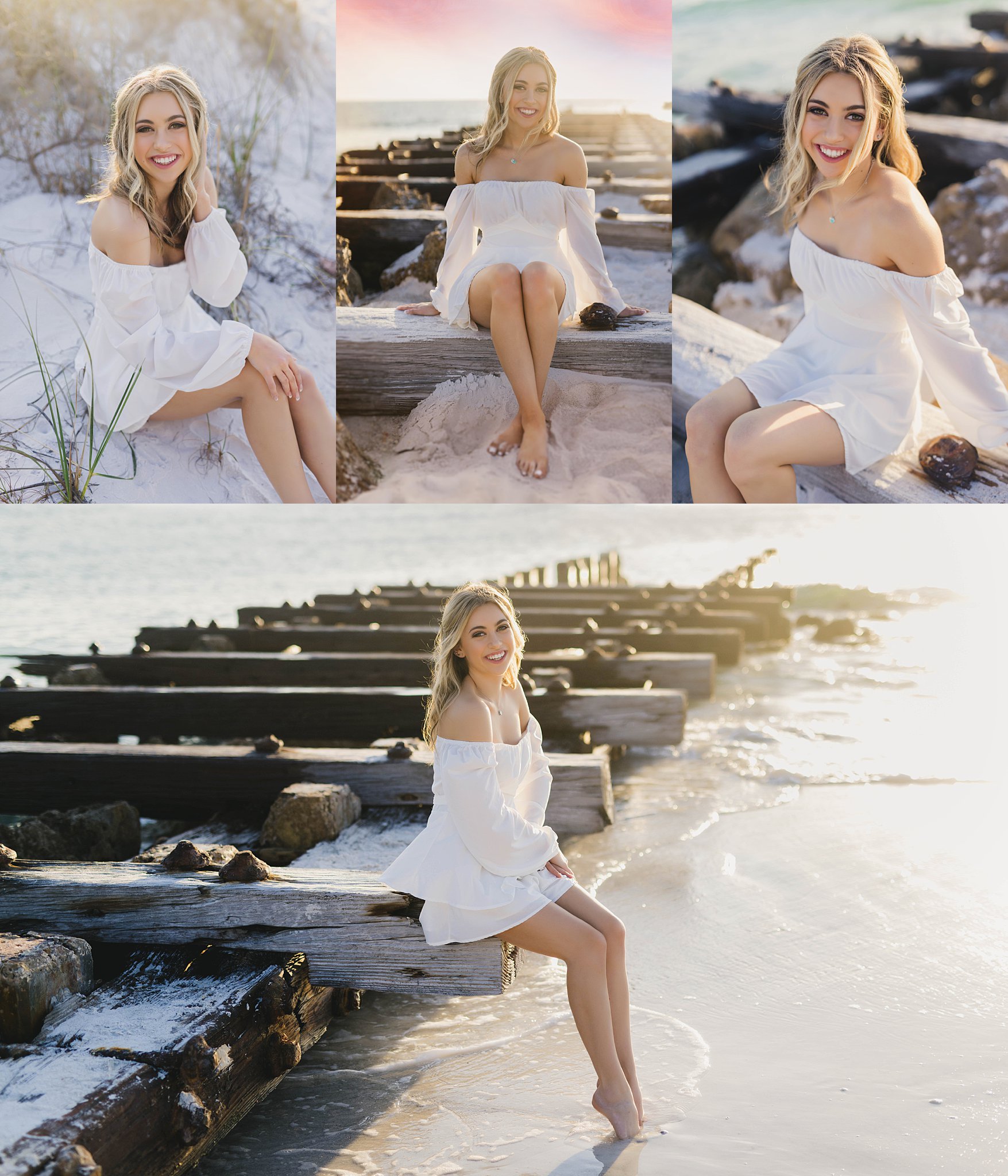Dresses for senior beach photos. Roohi Photography. 